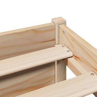 Letto Libreria senza Materasso-Struttura Letto con contenitore 150x200 cm in Legno di Pino 180852