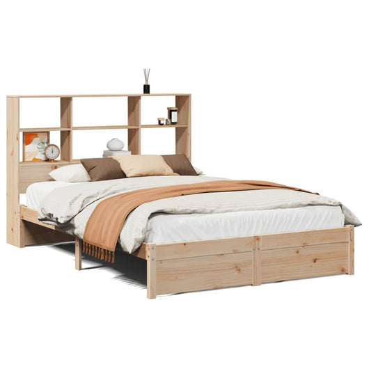 Letto Libreria senza Materasso-Struttura Letto con contenitore 160x200 cm in Legno di Pino 164970