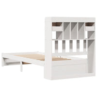 vidaXL Letto Libreria senza Materasso Bianco 90x190 cm Massello Pino