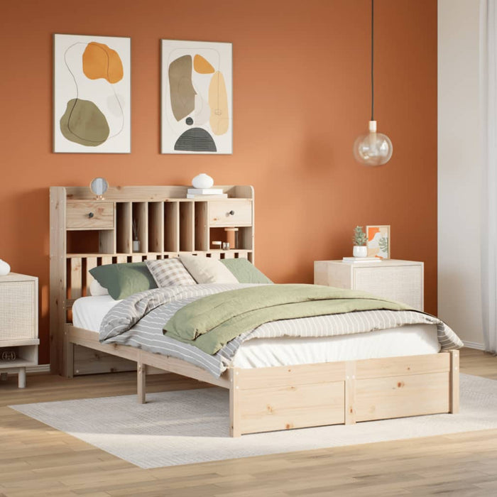 vidaXL Letto Libreria senza Materasso 135x190 cm in Legno di Pino