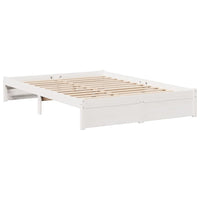 vidaXL Letto Libreria senza Materasso Bianco 150x200 cm Legno di Pino