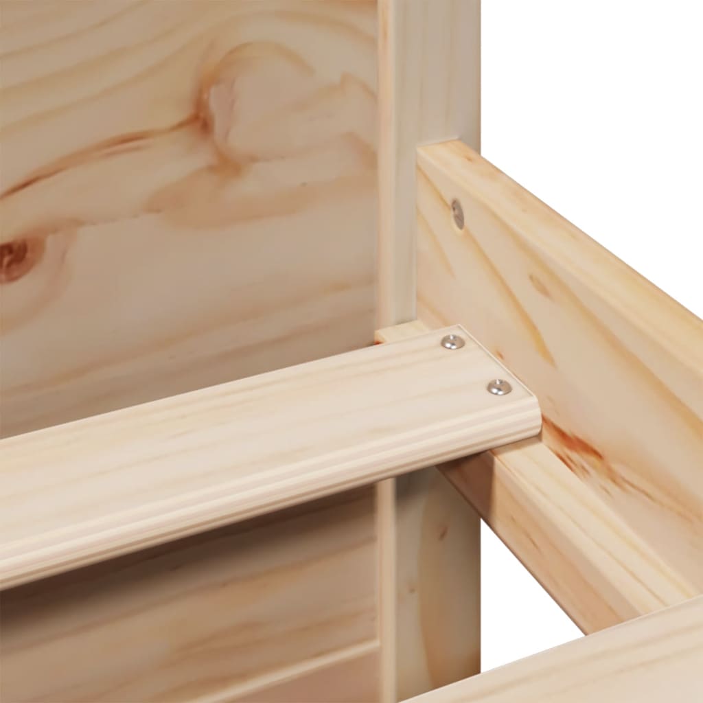 Letto Libreria senza Materasso-Struttura Letto con contenitore 135x190 cm in Legno di Pino 451470