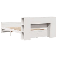 vidaXL Letto Libreria senza Materasso Bianco 135x190 cm Legno di Pino