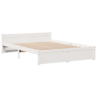 vidaXL Letto Libreria senza Materasso Bianco 135x190 cm Legno di Pino