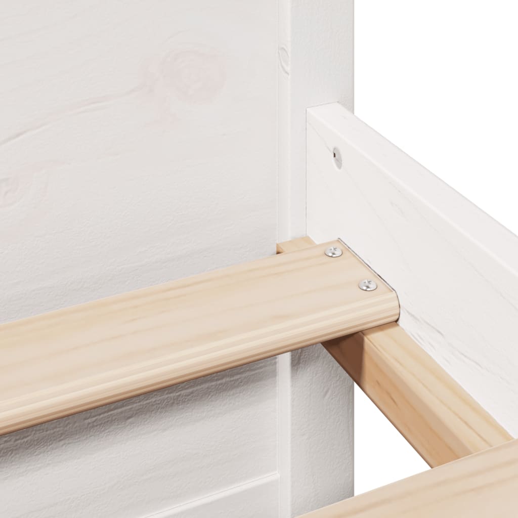 vidaXL Letto Libreria senza Materasso Bianco 135x190 cm Legno di Pino