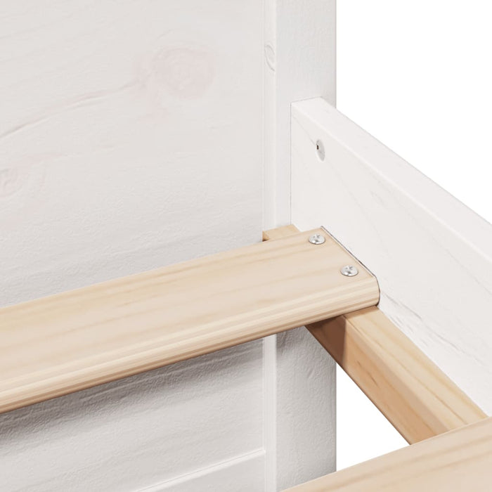 vidaXL Letto Libreria senza Materasso Bianco 135x190 cm Legno di Pino