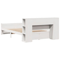 vidaXL Letto Libreria senza Materasso Bianco 140x190 cm Legno di Pino
