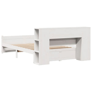 vidaXL Letto Libreria senza Materasso Bianco 140x190 cm Legno di Pino
