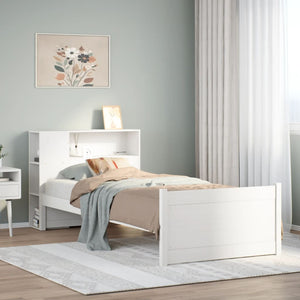 vidaXL Letto con Libreria senza Materasso 75x190 cm in Legno Pino