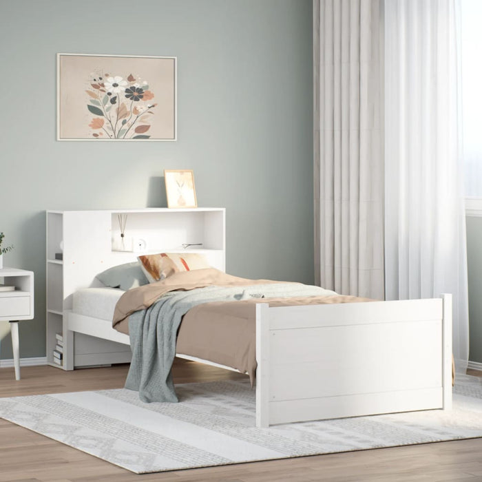 vidaXL Letto con Libreria senza Materasso 75x190 cm in Legno Pino