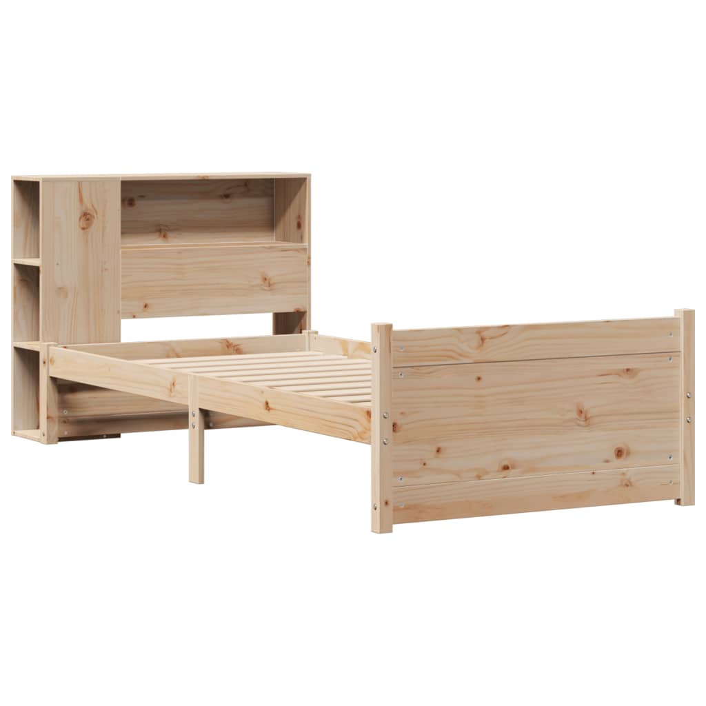 vidaXL Letto Libreria senza Materasso 90x190 cm Legno Massello Pino