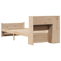 vidaXL Letto Libreria senza Materasso 90x190 cm Legno Massello Pino