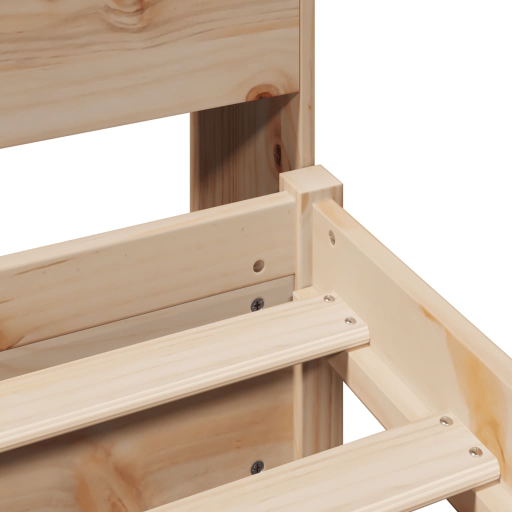 vidaXL Letto Libreria senza Materasso 90x190 cm Legno Massello Pino