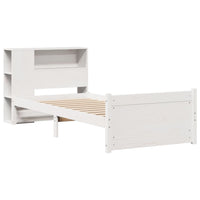 vidaXL Letto Libreria senza Materasso Bianco 100x200 cm Legno di Pino