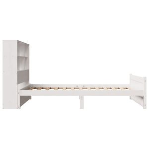 vidaXL Letto Libreria senza Materasso Bianco 90x190 cm Massello Pino