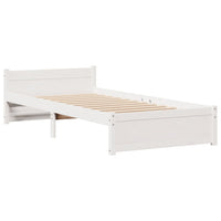 vidaXL Letto Libreria senza Materasso Bianco 90x190 cm Massello Pino