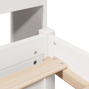 vidaXL Letto Libreria senza Materasso Bianco 90x190 cm Massello Pino