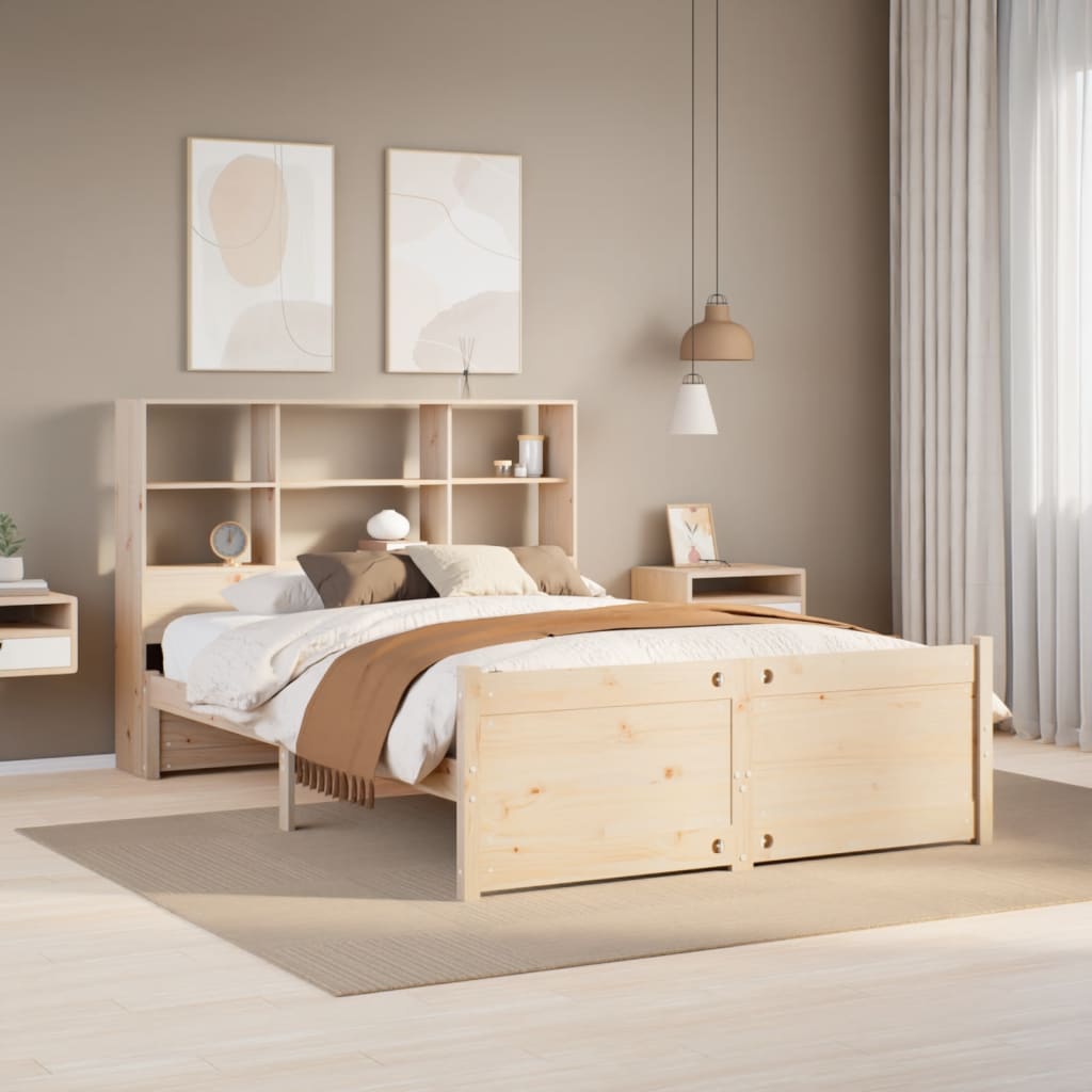 vidaXL Letto Libreria senza Materasso 140x190 cm in Legno di Pino