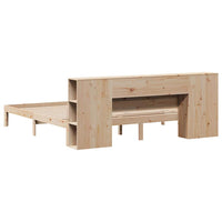 Letto Libreria senza Materasso-Struttura Letto con contenitore 180x200 cm in Legno di Pino 447638