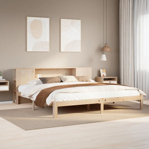 Letto Libreria senza Materasso-Struttura Letto con contenitore 180x200 cm in Legno di Pino 447638