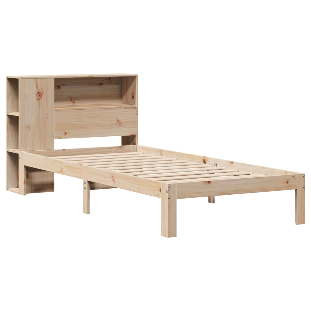 Letto Libreria senza Materasso 90x200 cm Legno Massello Pino 3322538