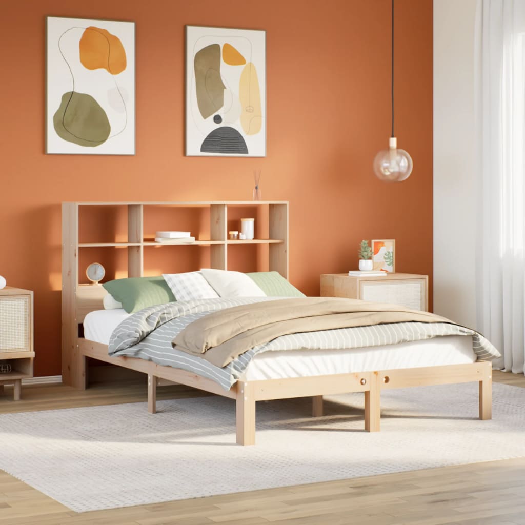 vidaXL Letto Libreria senza Materasso 160x200 cm in Legno di Pino