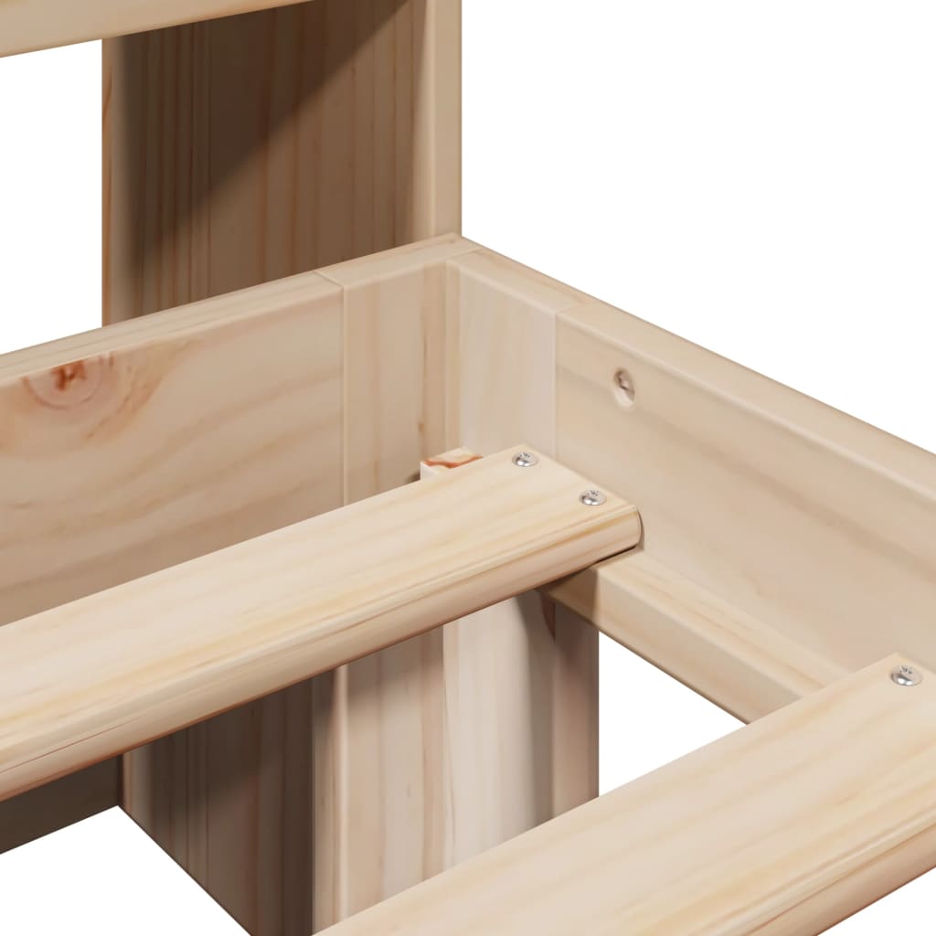 vidaXL Letto Libreria senza Materasso 200x200 cm in Legno di Pino