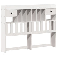Letto Libreria senza Materasso Bianco 135x190 cm Legno di Pino 3322592