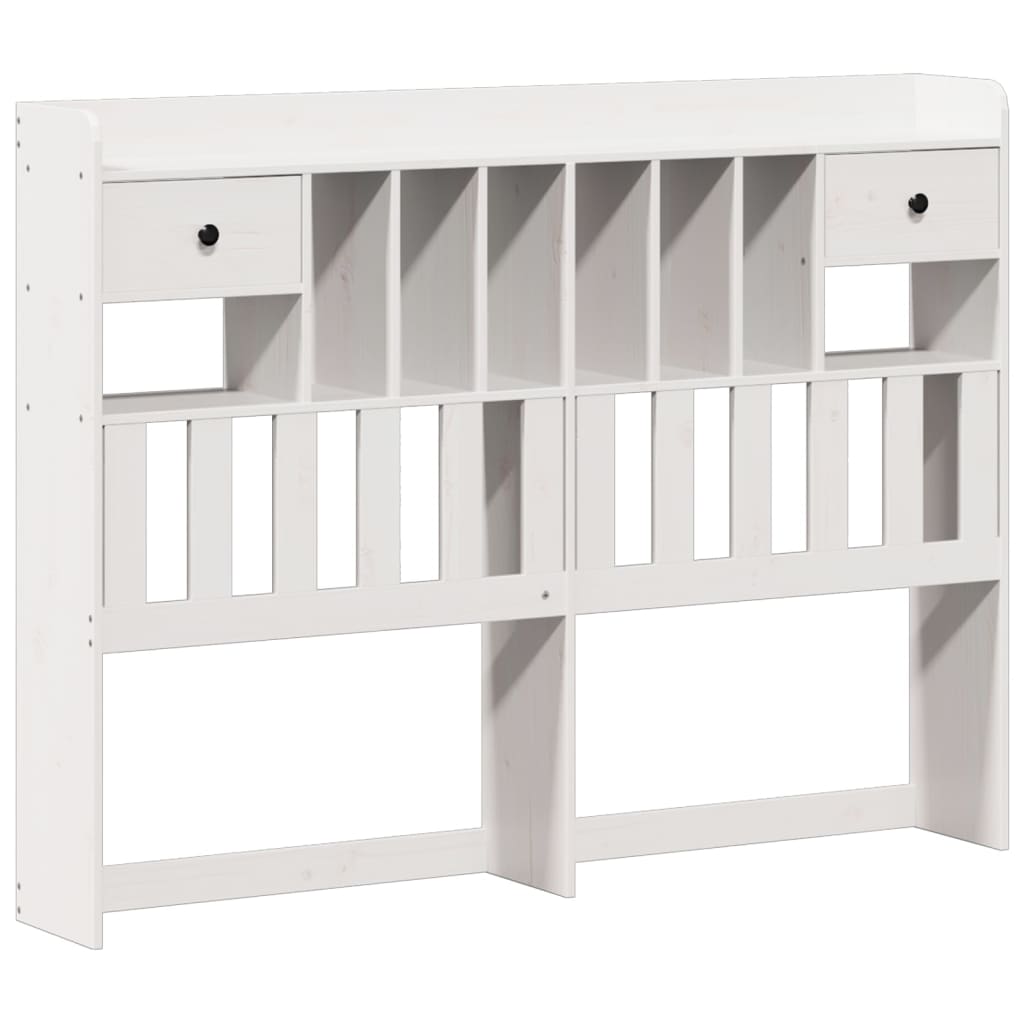 vidaXL Letto Libreria senza Materasso Bianco 135x190 cm Legno di Pino