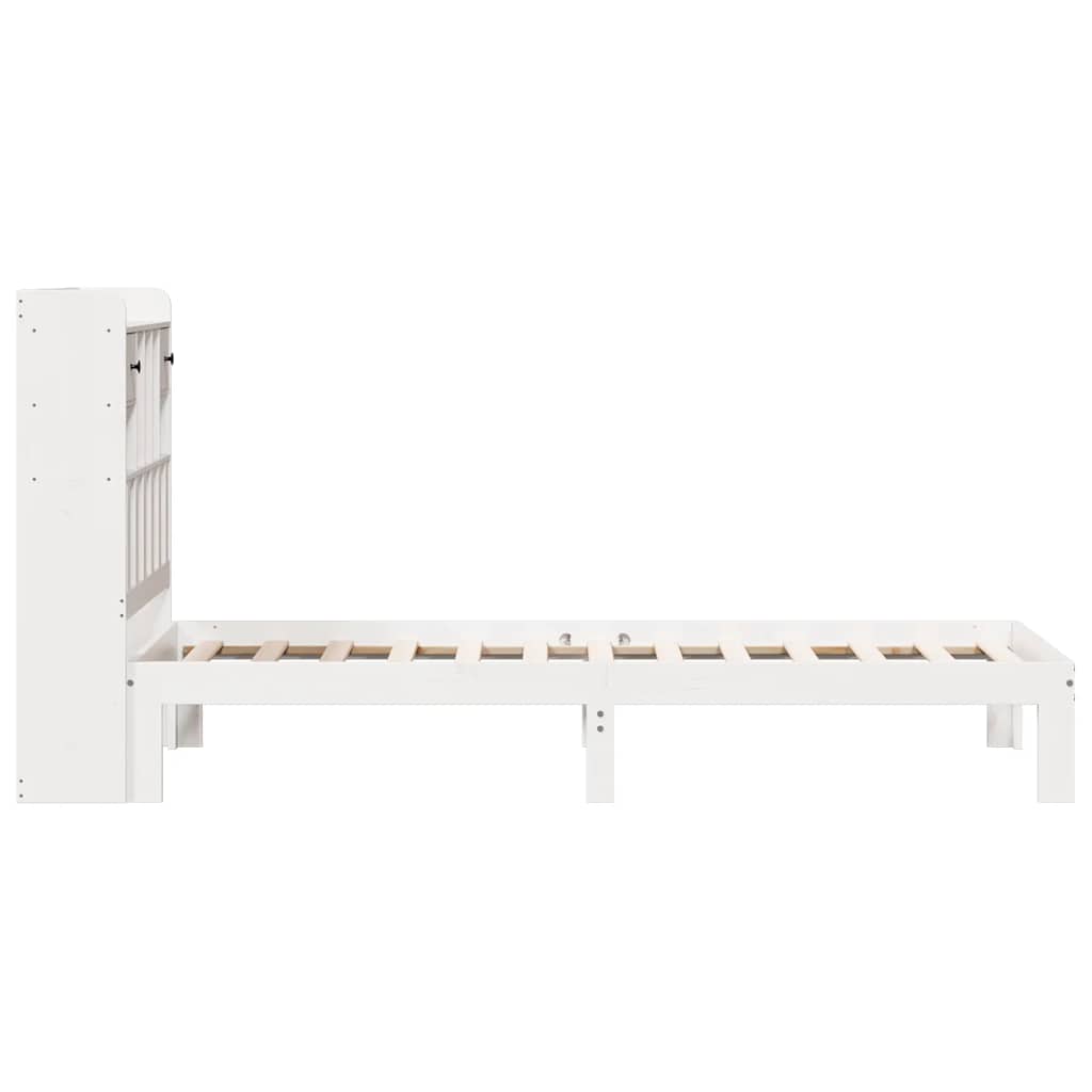 vidaXL Letto Libreria senza Materasso Bianca 90x200 cm Legno di Pino