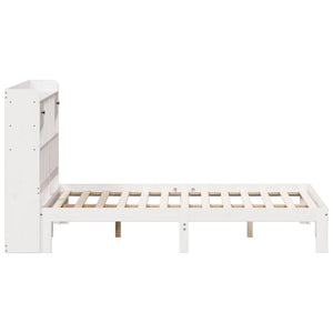 Letto Libreria senza Materasso Bianco 160x200 cm Legno di Pino