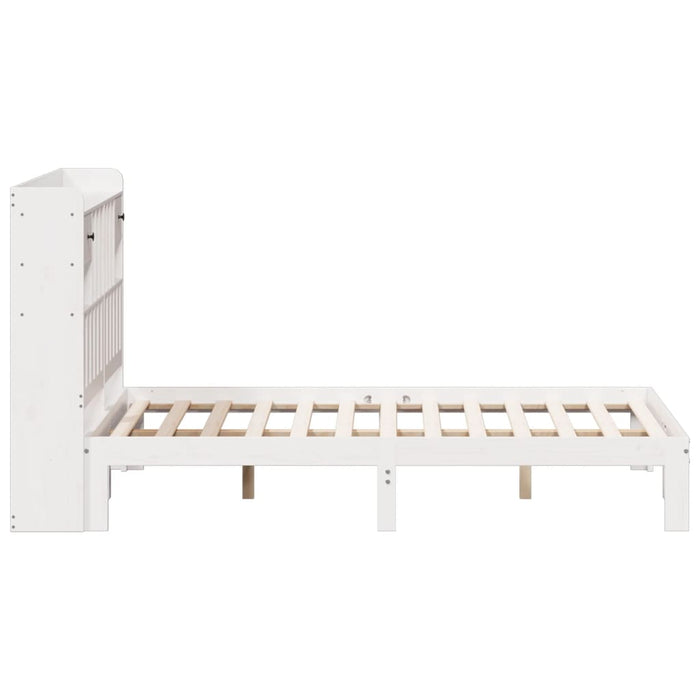 Letto Libreria senza Materasso Bianco 160x200 cm Legno di Pino