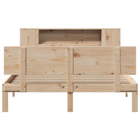 Letto Libreria senza Materasso 140x200 cm in Legno di Pino