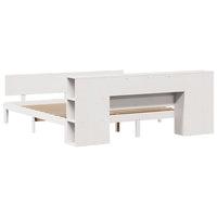 Giroletto con Libreria senza Materasso-Struttura Letto con contenitore 180x200 cm in Legno Pino 611374