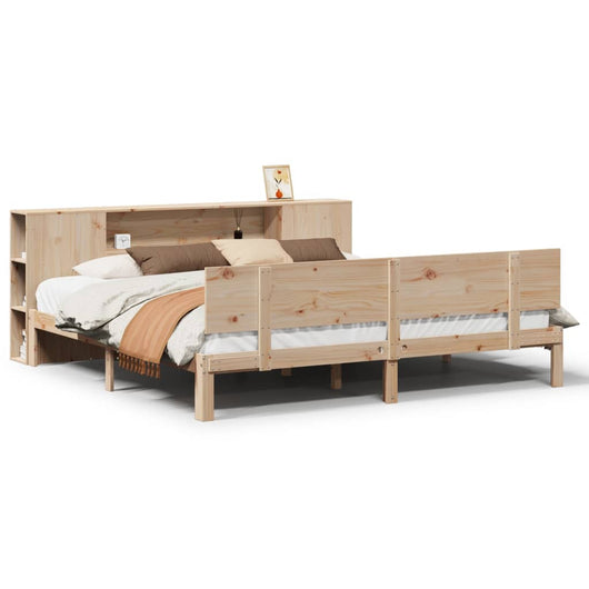 vidaXL Letto Libreria senza Materasso 200x200 cm in Legno di Pino