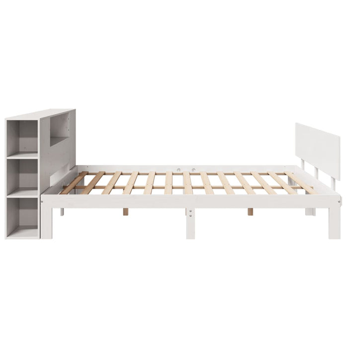 vidaXL Letto Libreria senza Materasso Bianco 200x200 cm Legno di Pino