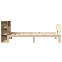 vidaXL Giroletto con Libreria senza Materasso 75x190 cm in Legno Pino