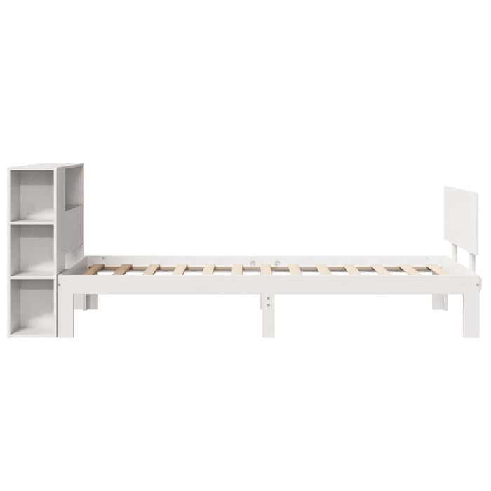 vidaXL Letto con Libreria senza Materasso 75x190 cm in Legno Pino