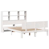 vidaXL Letto Libreria senza Materasso Bianco 120x190 cm Legno di Pino