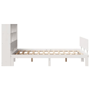 vidaXL Letto Libreria senza Materasso Bianco 120x190 cm Legno di Pino