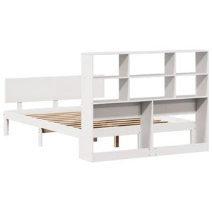 vidaXL Letto Libreria senza Materasso Bianco 120x190 cm Legno di Pino