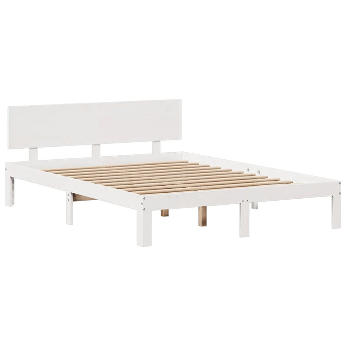vidaXL Letto Libreria senza Materasso Bianco 120x190 cm Legno di Pino