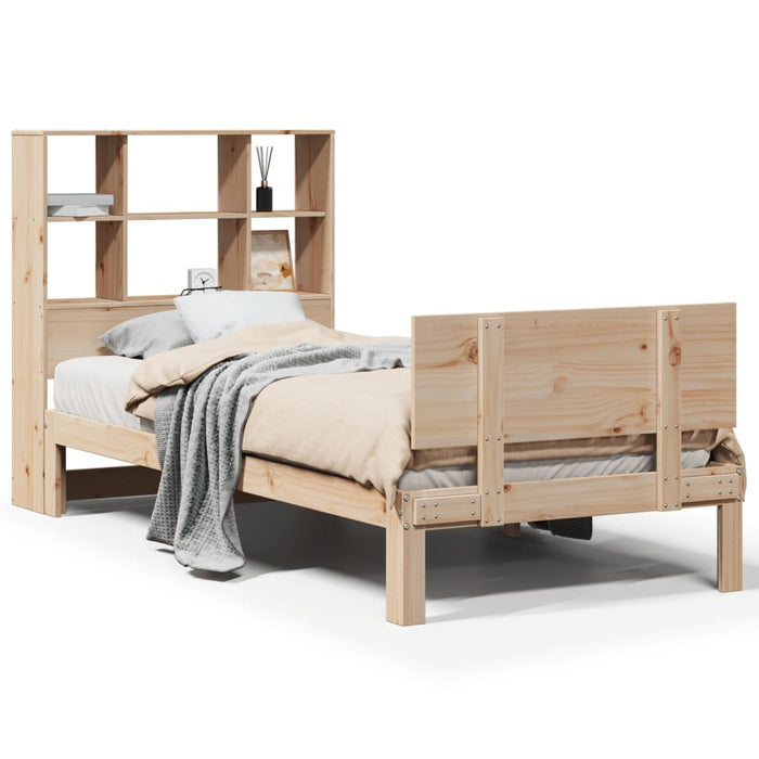 vidaXL Letto Libreria senza Materasso 90x200 cm Legno Massello Pino