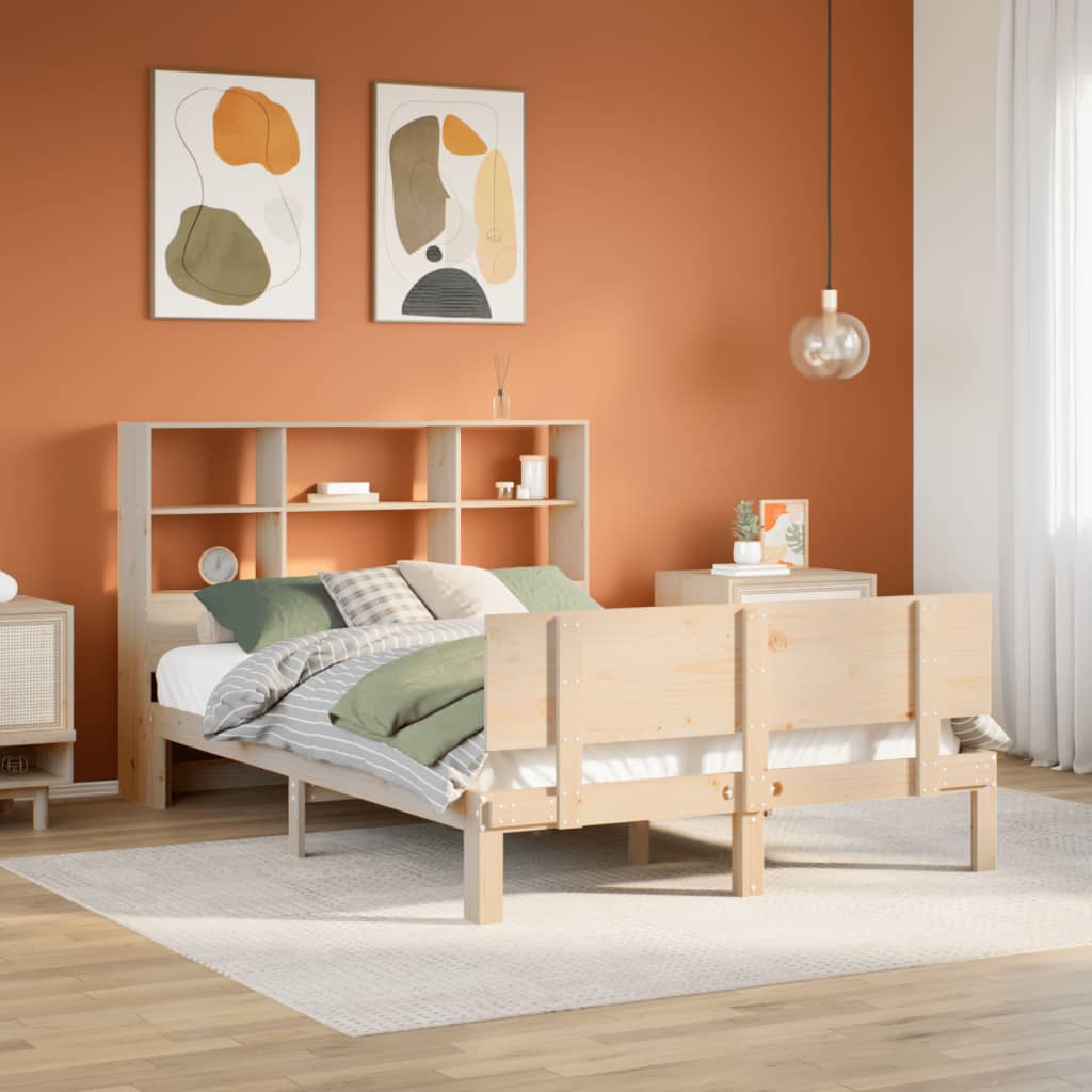 vidaXL Letto Libreria senza Materasso 150x200 cm in Legno di Pino