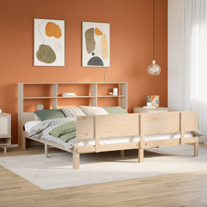 vidaXL Letto Libreria senza Materasso 200x200 cm in Legno di Pino
