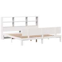 vidaXL Letto Libreria senza Materasso Bianco 200x200 cm Legno di Pino
