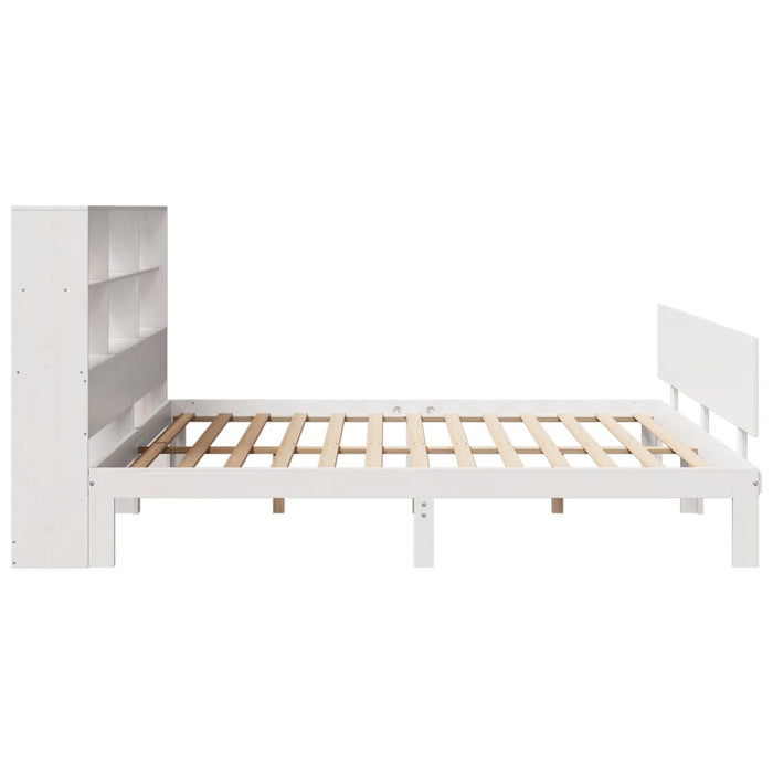 vidaXL Letto Libreria senza Materasso Bianco 200x200 cm Legno di Pino