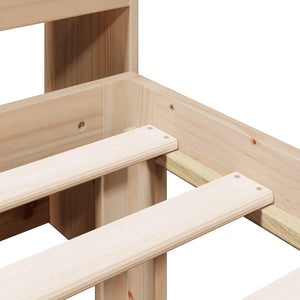 vidaXL Giroletto con Libreria senza Materasso 75x190 cm in Legno Pino