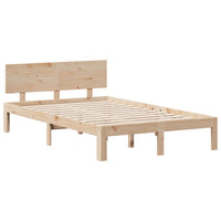 Letto Libreria senza Materasso-Struttura Letto con contenitore 135x190 cm in Legno di Pino 707441