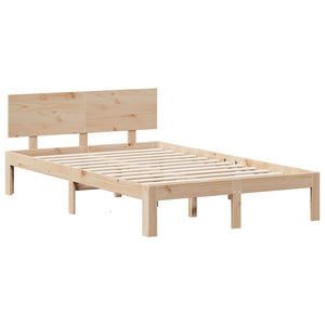 Letto Libreria senza Materasso-Struttura Letto con contenitore 135x190 cm in Legno di Pino 707441